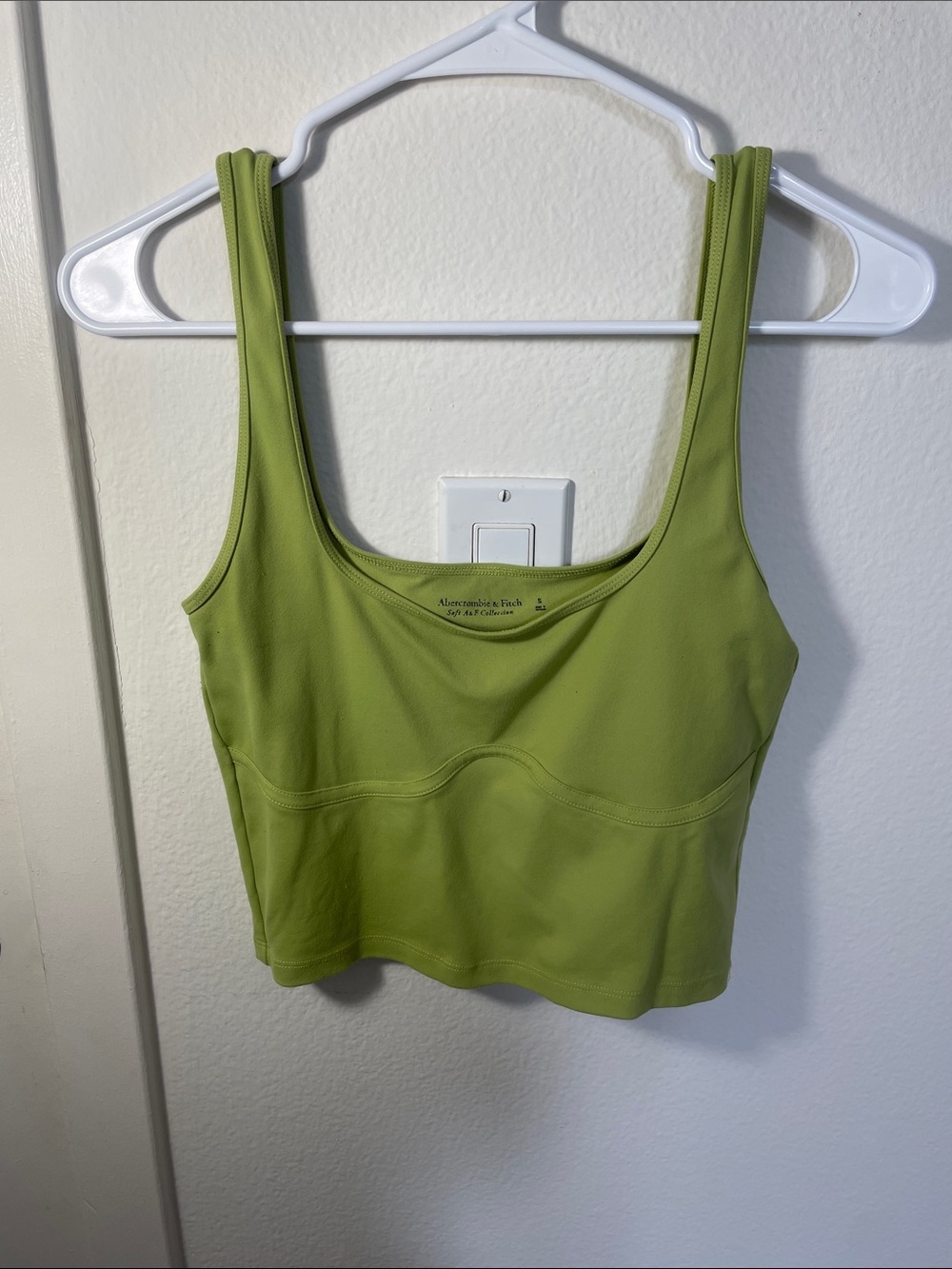 Abercrombie & Fitch Lime Green Scoop Crop Tank